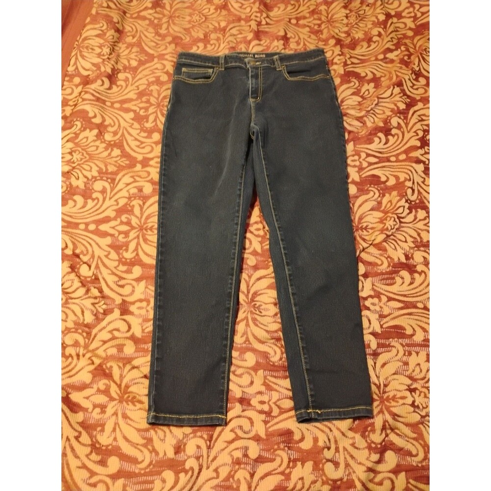 Michael Kors Size 12 Izzy Skinny Ankle Dark Wash Jeans